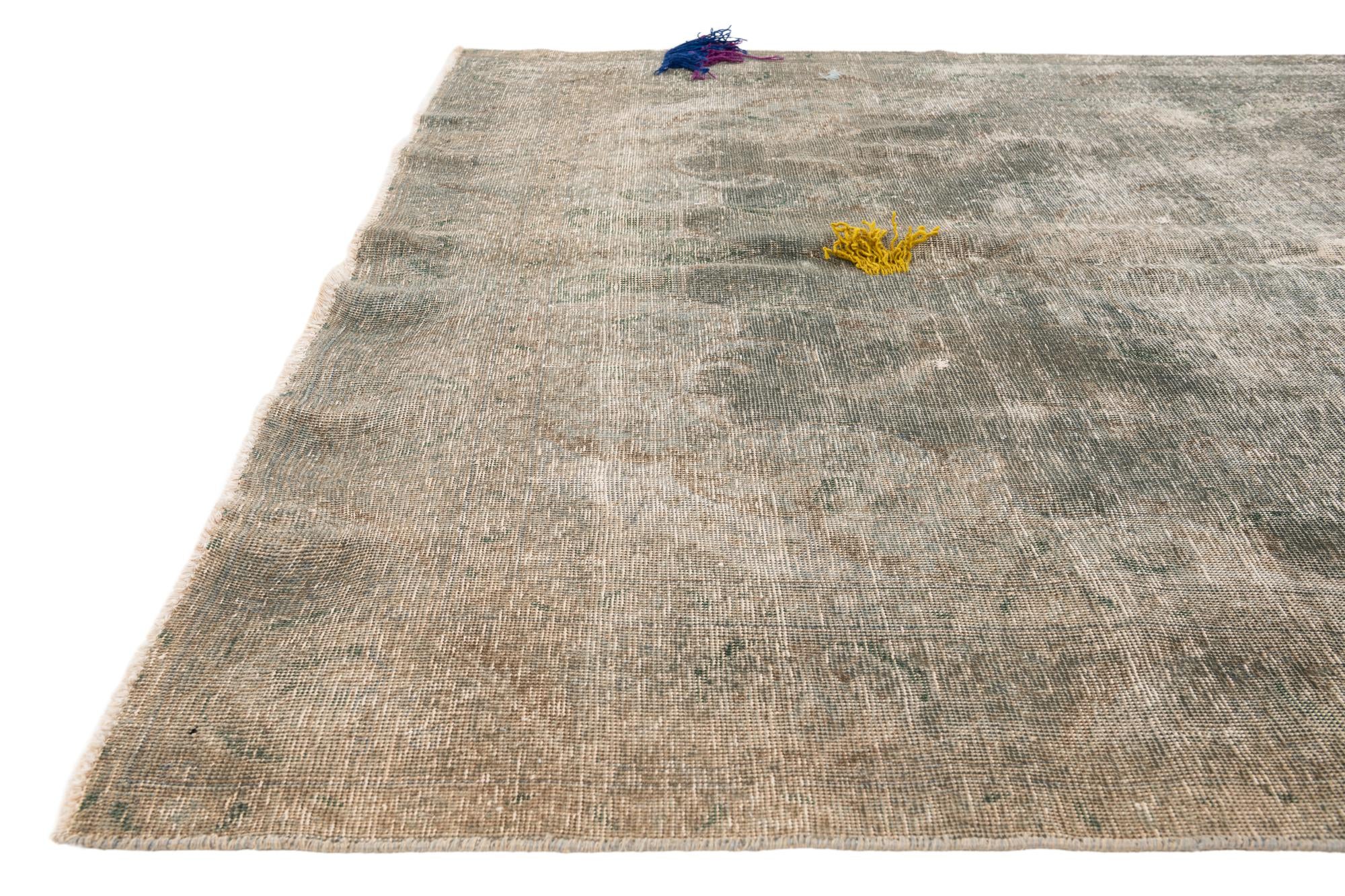 6' 1 x 9' 1 Hand Knotted Ultra Vintage Persian Wool Rug