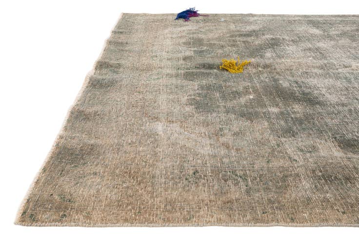 Detail image of 6' 1 x 9' 1 Hand Knotted Ultra Vintage Persian Wool Rug