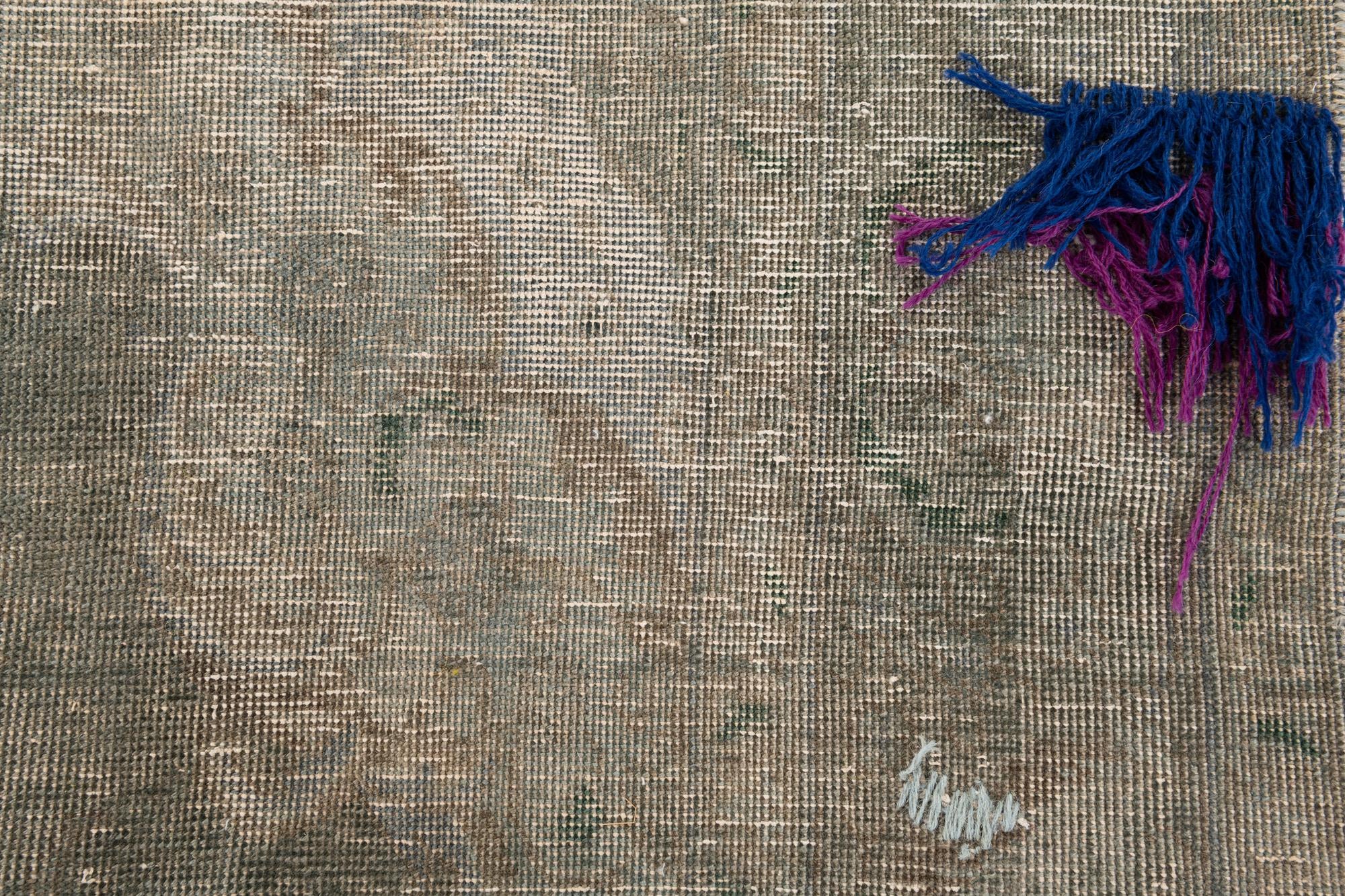 6' 1 x 9' 1 Hand Knotted Ultra Vintage Persian Wool Rug