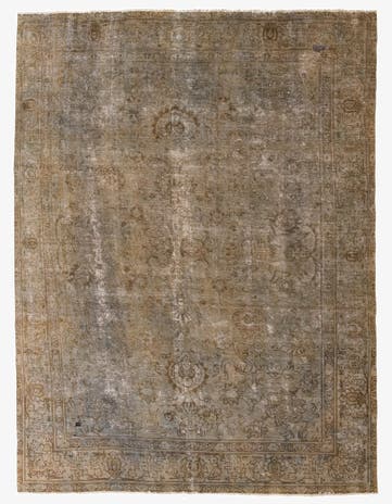 9' 3 x 12' 7 Hand Knotted Ultra Vintage Persian Wool Rug