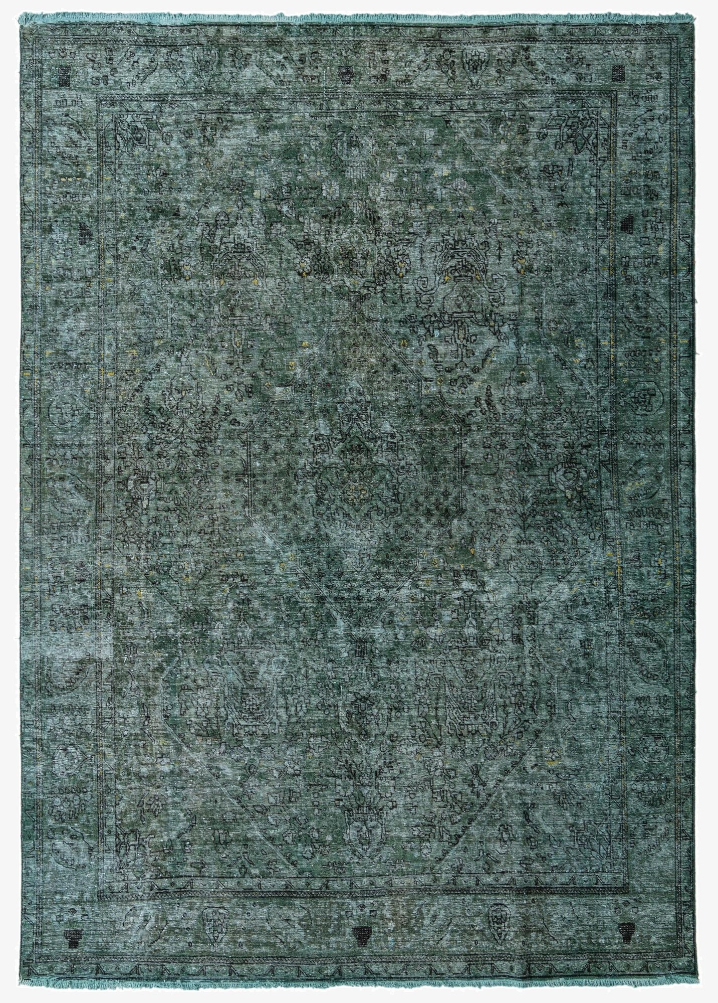 8' x 11' 7  Hand Knotted Ultra Vintage Persian Wool Rug