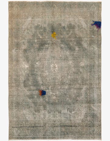 6' 1 x 9' 1 Hand Knotted Ultra Vintage Persian Wool Rug