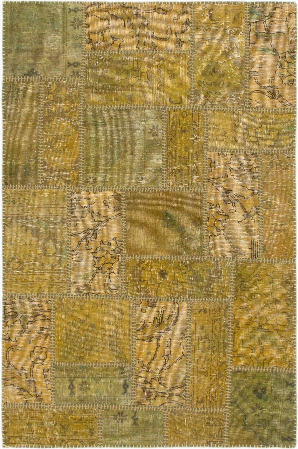 3' 7 x 5' 4  Hand Knotted Ultra Vintage Persian Wool Rug