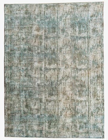 9' 7 x 12' 10 Hand Knotted Ultra Vintage Persian Wool Rug