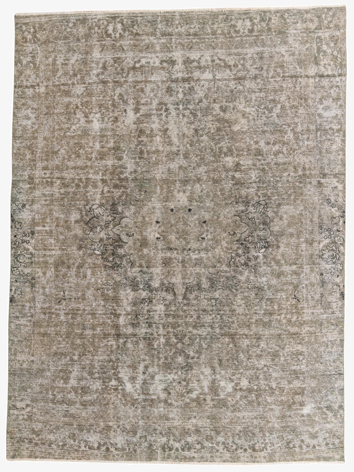 9' x 12' 1  Hand Knotted Ultra Vintage Persian Wool Rug