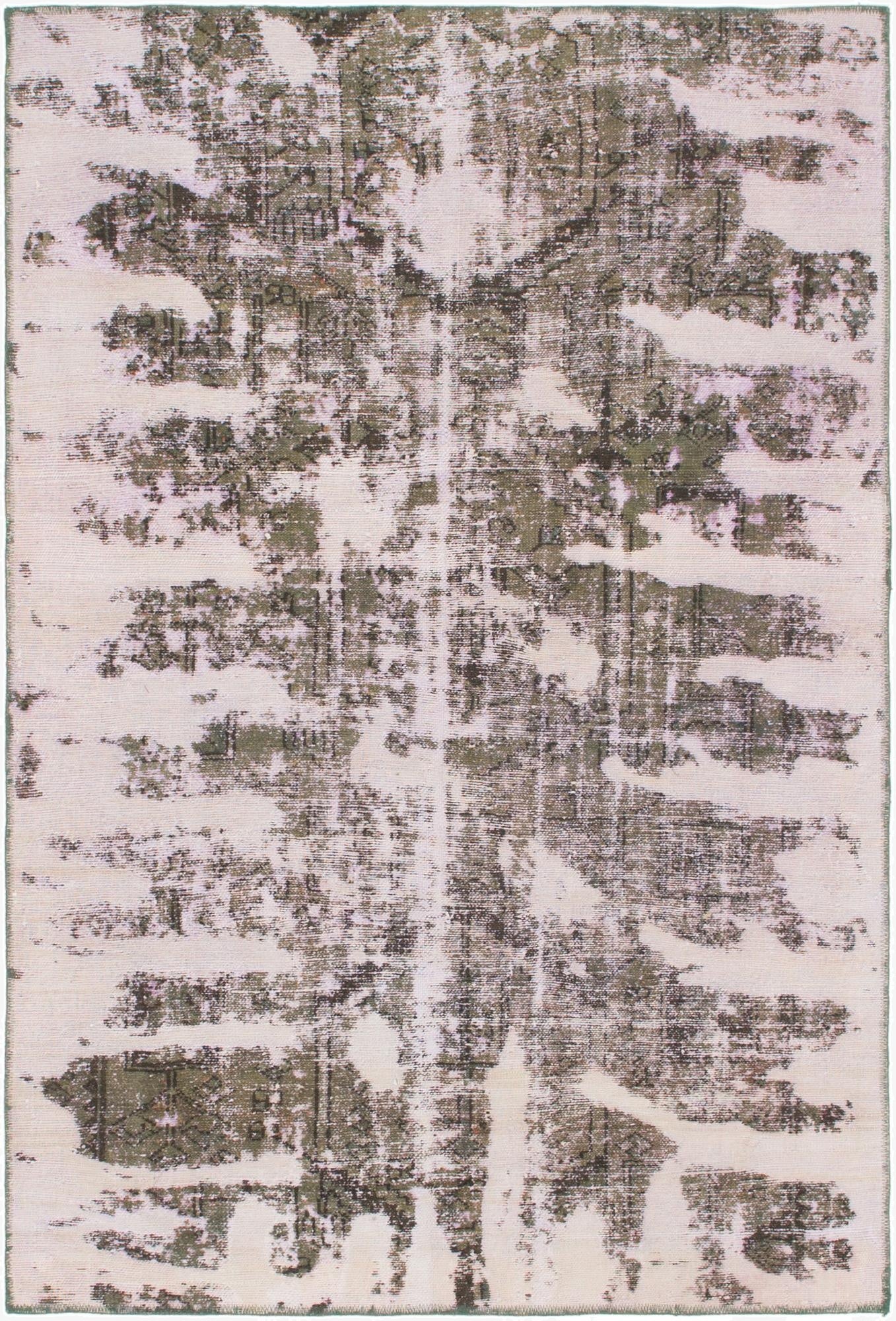 4' 9 x 7' 2  Hand Knotted Ultra Vintage Persian Wool Rug