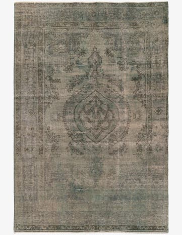 6' 5 x 9' 5 Hand Knotted Ultra Vintage Persian Wool Rug