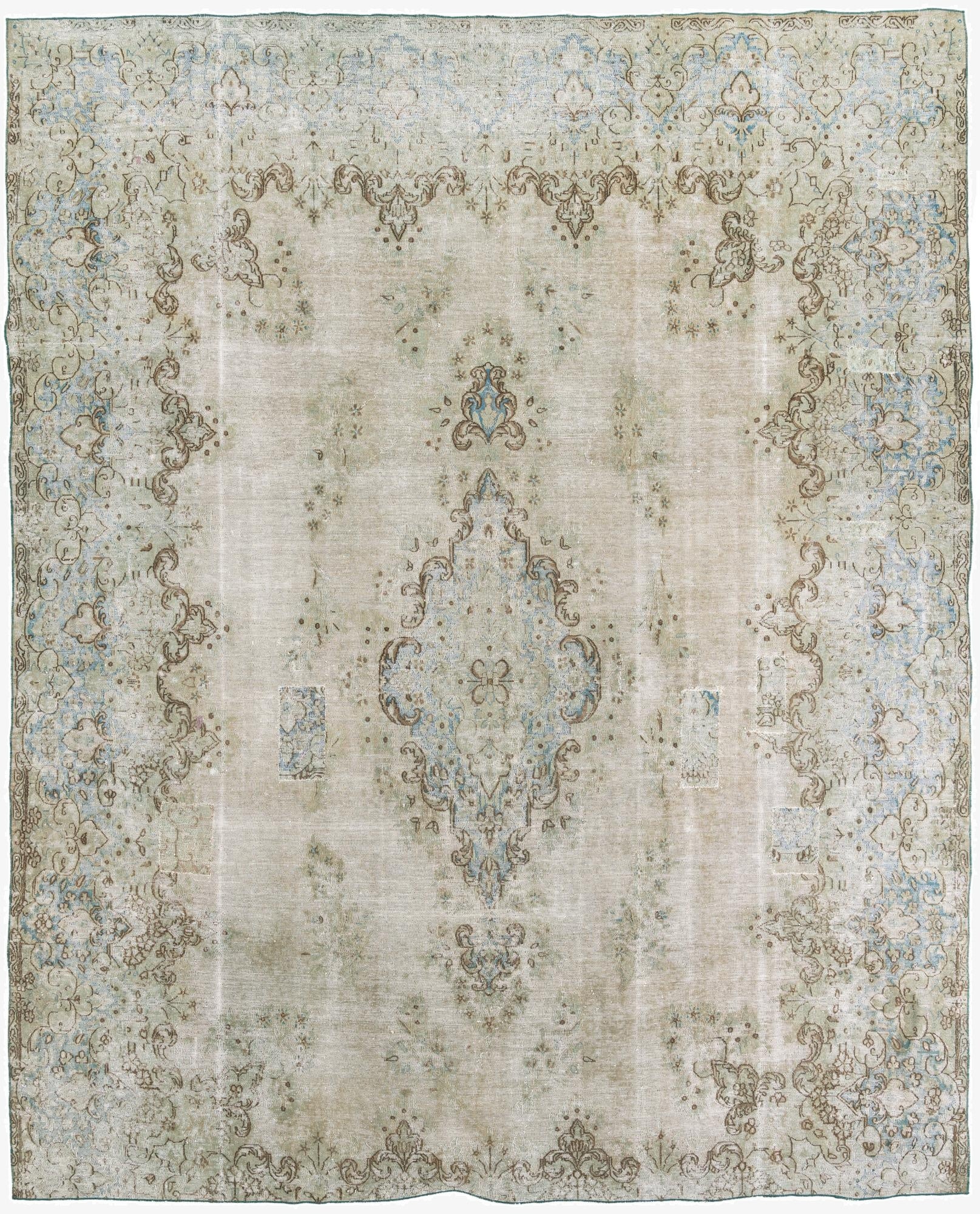 9' 9 x 11' 9  Hand Knotted Ultra Vintage Persian Wool Rug