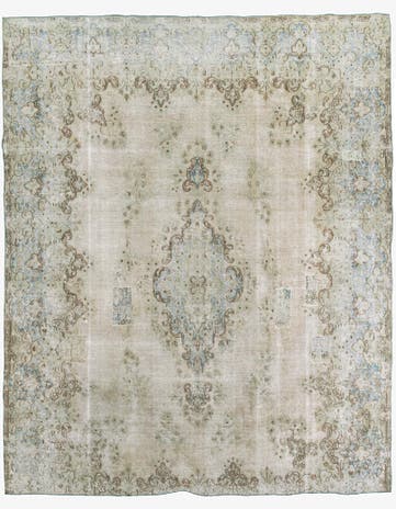 9' 9 x 11' 9 Hand Knotted Ultra Vintage Persian Wool Rug