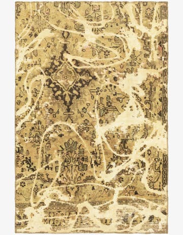 5' 3 x 6' 8 Hand Knotted Ultra Vintage Persian Wool Rug