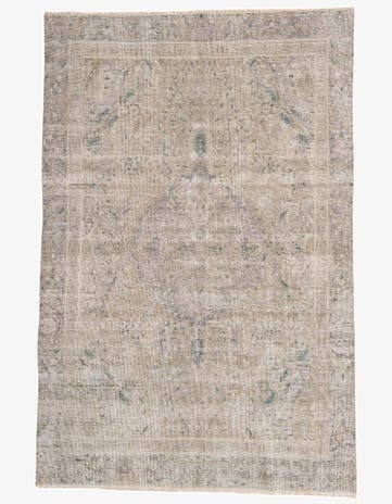 5' 9 x 8' 8 Hand Knotted Ultra Vintage Persian Wool Rug