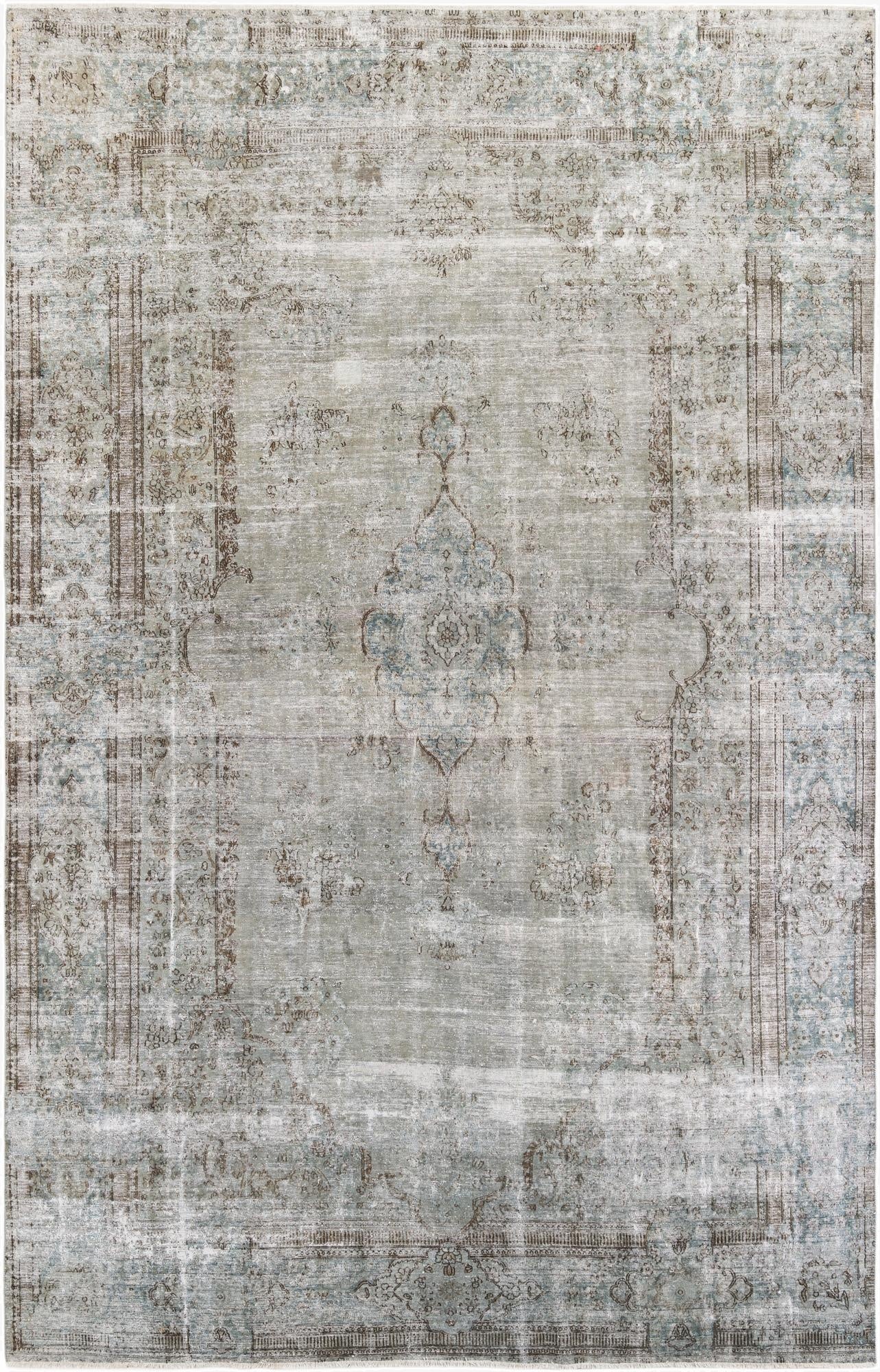 8' 7 x 13' 3  Hand Knotted Ultra Vintage Persian Wool Rug