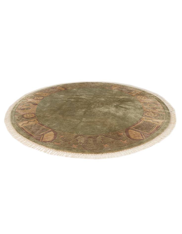 Detail image of 7' 2 x 7' 3 Hand Knotted Nepal Wool Round Rug