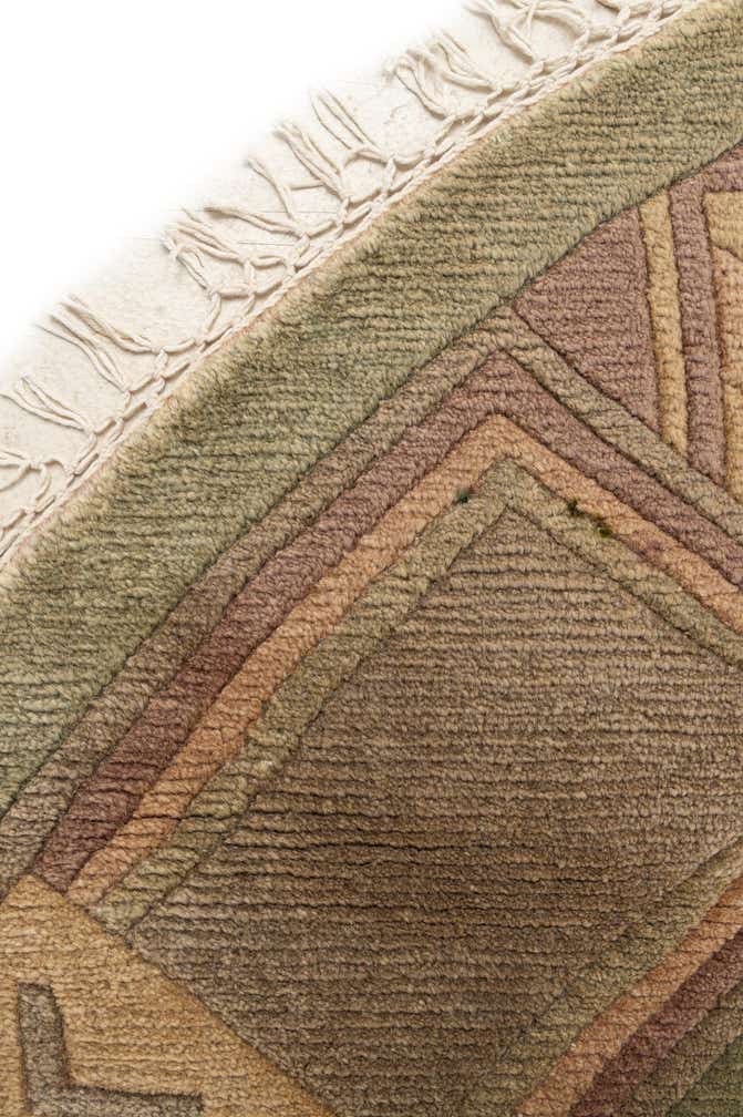 7' 2 x 7' 3 Hand Knotted Nepal Wool Round Rug