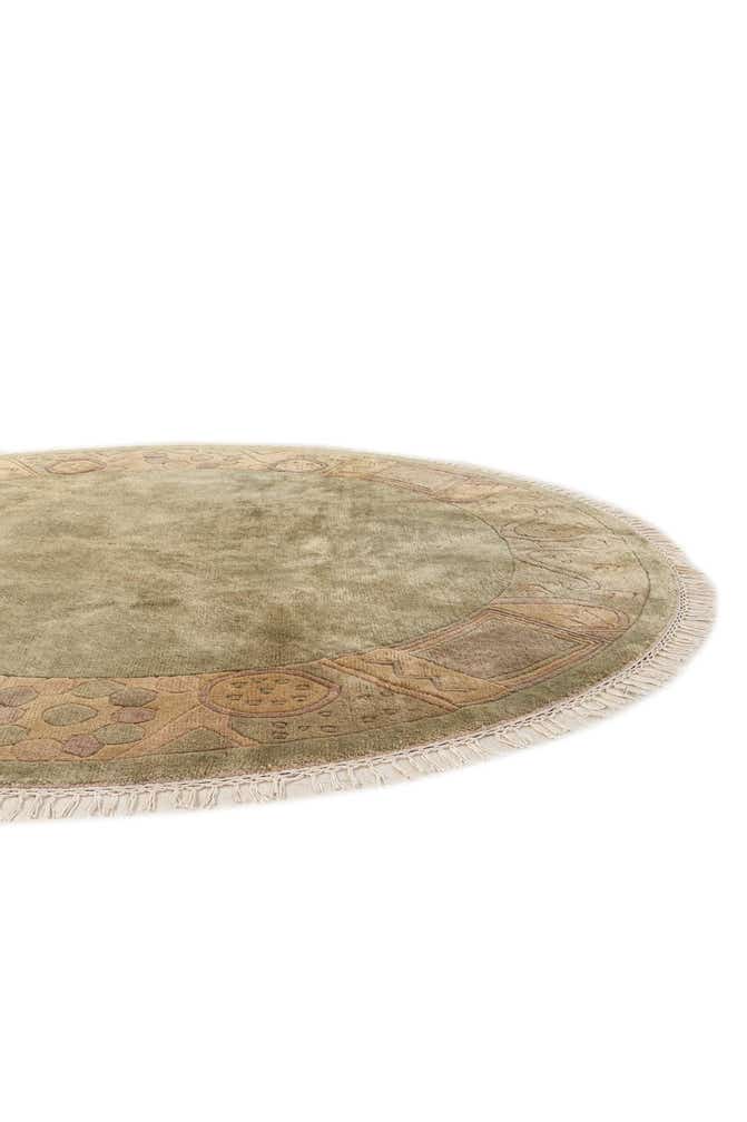 7' 2 x 7' 3 Hand Knotted Nepal Wool Round Rug