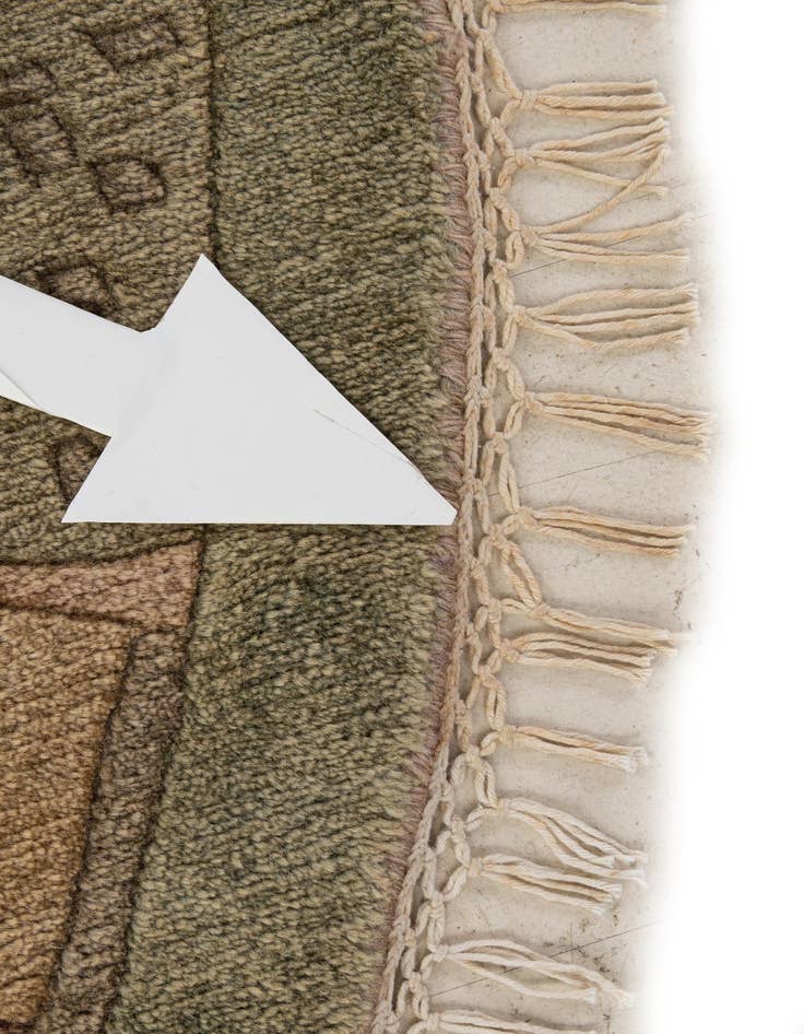 Detail image of 7' 2 x 7' 3  Hand Knotted Nepal Wool Round Rug