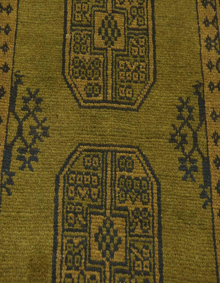 Detail image of 3' 4 x 6' 2 Hand Knotted Afghan Akhche Wool Runner Rug