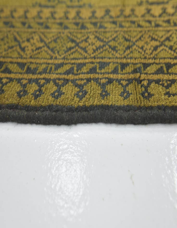 Detail image of 3' 4 x 6' 2 Hand Knotted Afghan Akhche Wool Runner Rug