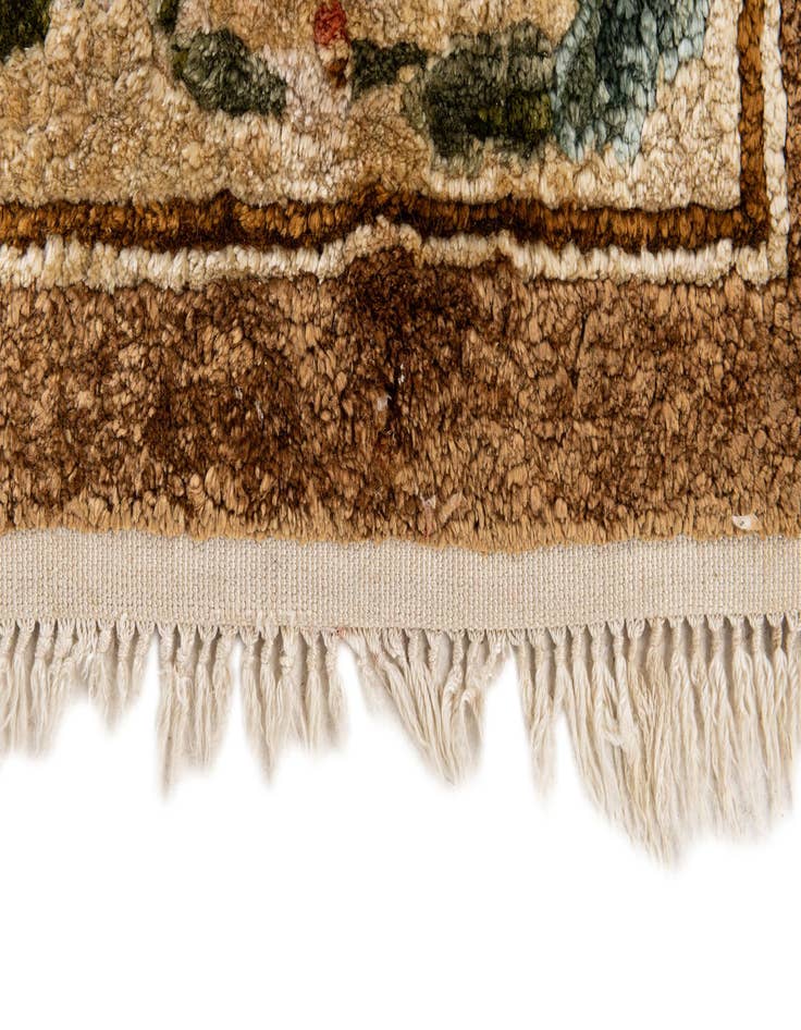 Detail image of 2' 1 x 4' 1  Hand Knotted Antique Finish Oriental Runner Rug