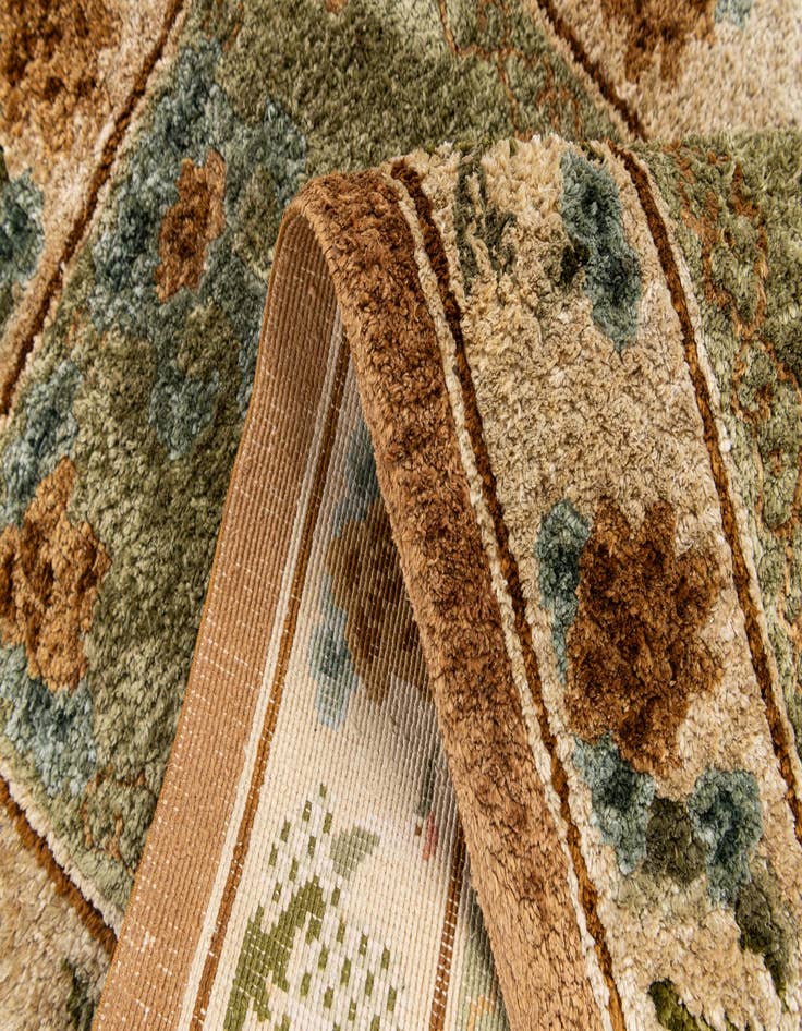 Detail image of 2' 1 x 4' 1  Hand Knotted Antique Finish Oriental Runner Rug
