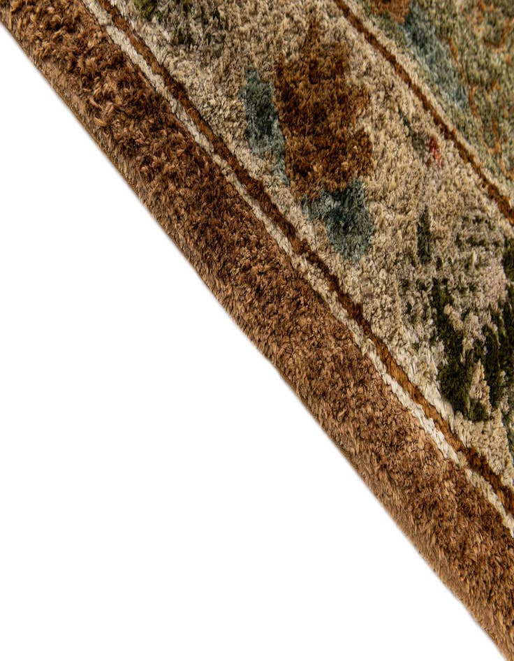 Detail image of 2' 1 x 4' 1  Hand Knotted Antique Finish Oriental Runner Rug