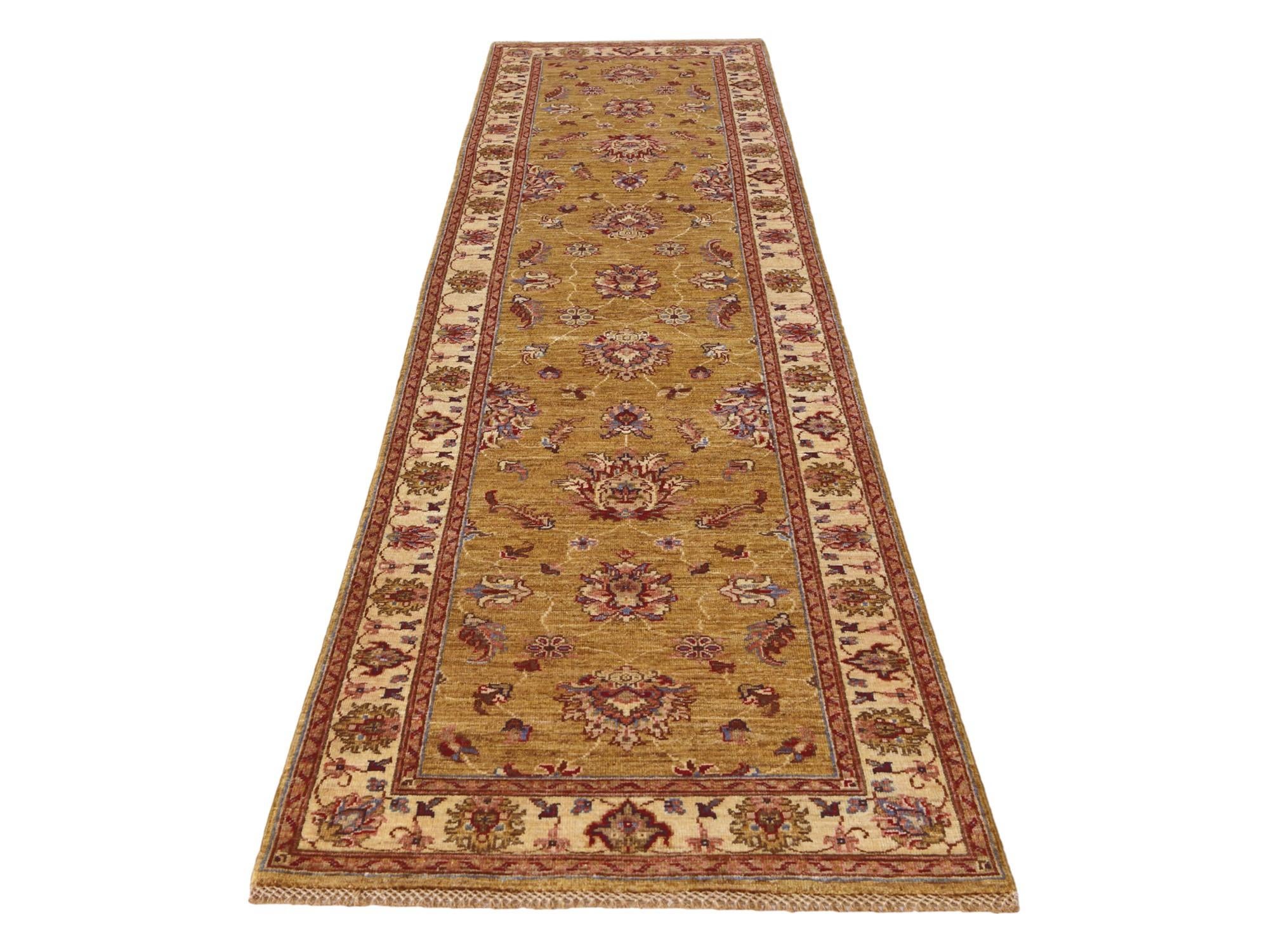 2' 7 x 10' 3 Hand Knotted Ariana Ziegler Runner Rug