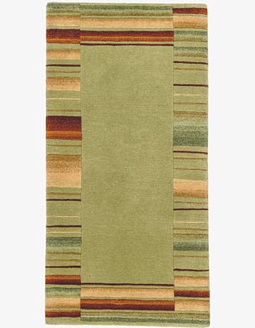 2' 4 x 4' 7 Hand Knotted Gabbeh Wool Runner Rug