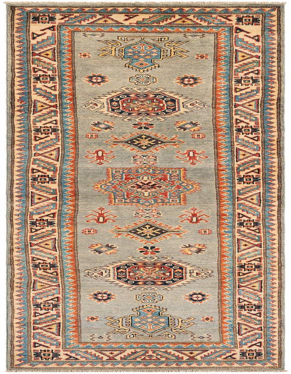 Detail image of 2' 7 x 9' 6 Hand Knotted Kazak Runner Rug