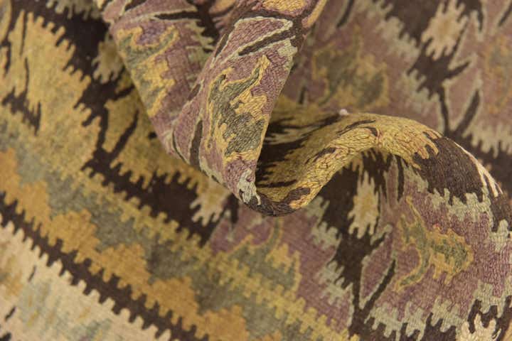 3' 7 x 10' 6 Hand Woven Kilim Fars Wool Runner Rug