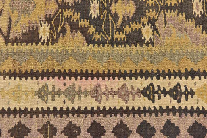 3' 7 x 10' 6 Hand Woven Kilim Fars Wool Runner Rug
