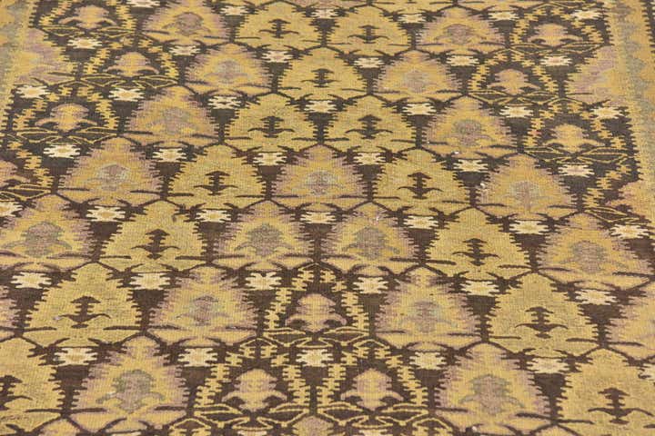 3' 7 x 10' 6 Hand Woven Kilim Fars Wool Runner Rug