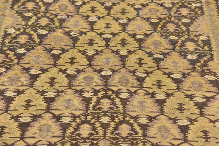 Detail image of 3' 7 x 10' 6 Hand Woven Kilim Fars Wool Runner Rug