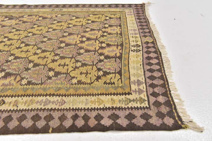 3' 7 x 10' 6 Hand Woven Kilim Fars Wool Runner Rug