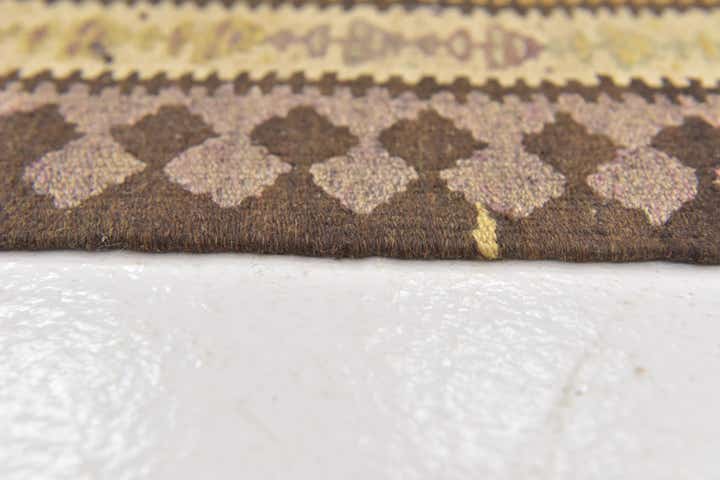 3' 7 x 10' 6 Hand Woven Kilim Fars Wool Runner Rug