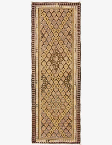 3' 7 x 10' 6 Hand Woven Kilim Fars Wool Runner Rug