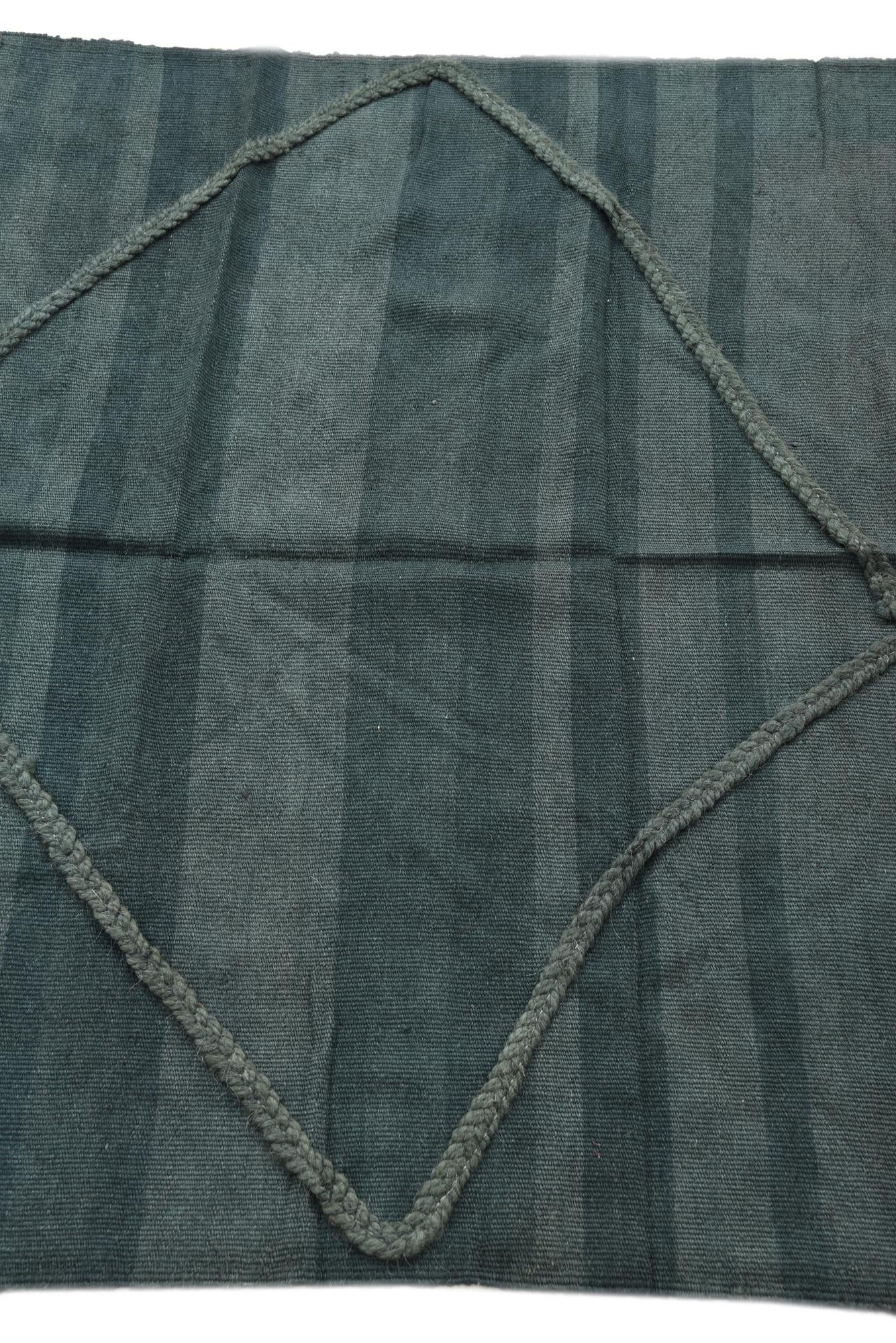 3' 8 x 10' 10 Hand Woven Kilim Modern Wool Runner Rug