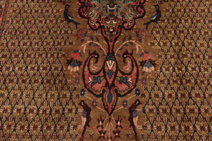 Detail image of 5' 2 x 11' 6 Hand Knotted Koliaei Persian Wool Runner Rug