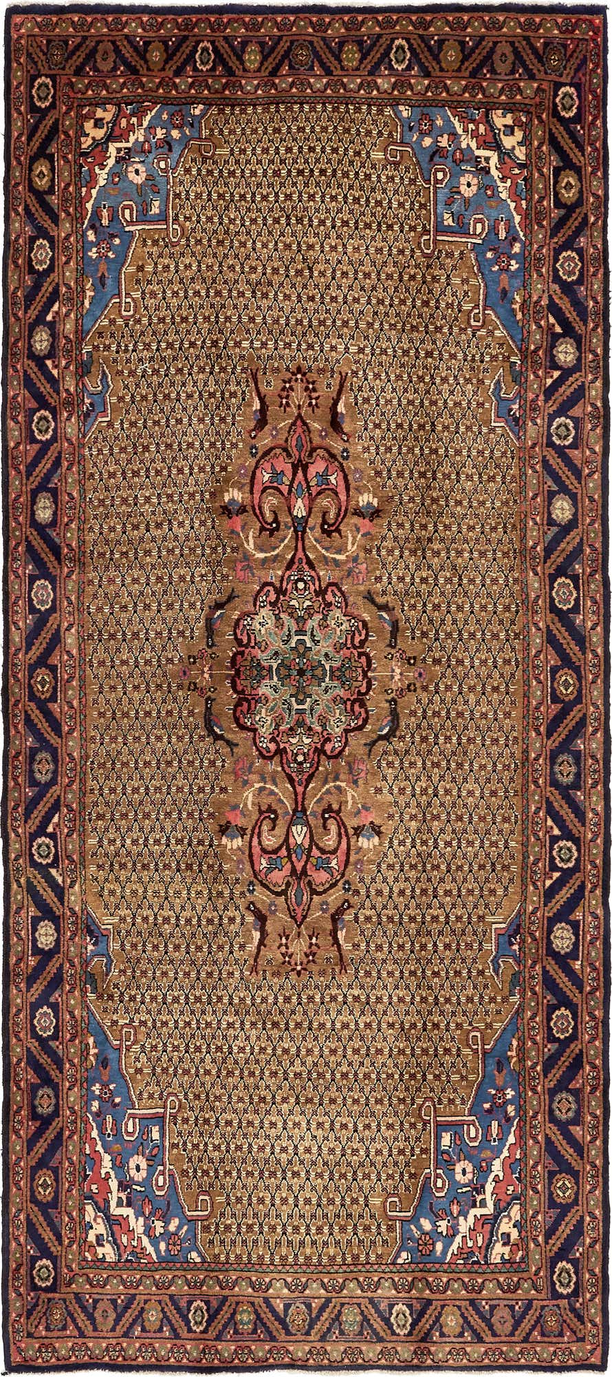 5' 2 x 11' 6 Hand Knotted Koliaei Persian Wool Runner Rug