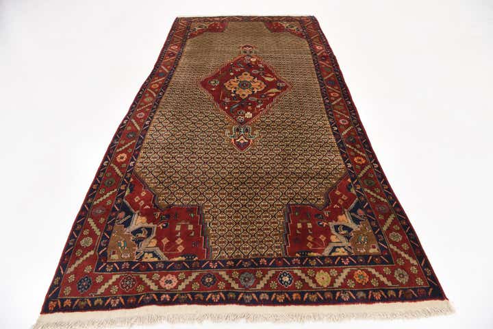 4' 9 x 9' 10 Hand Knotted Koliaei Persian Wool Runner Rug