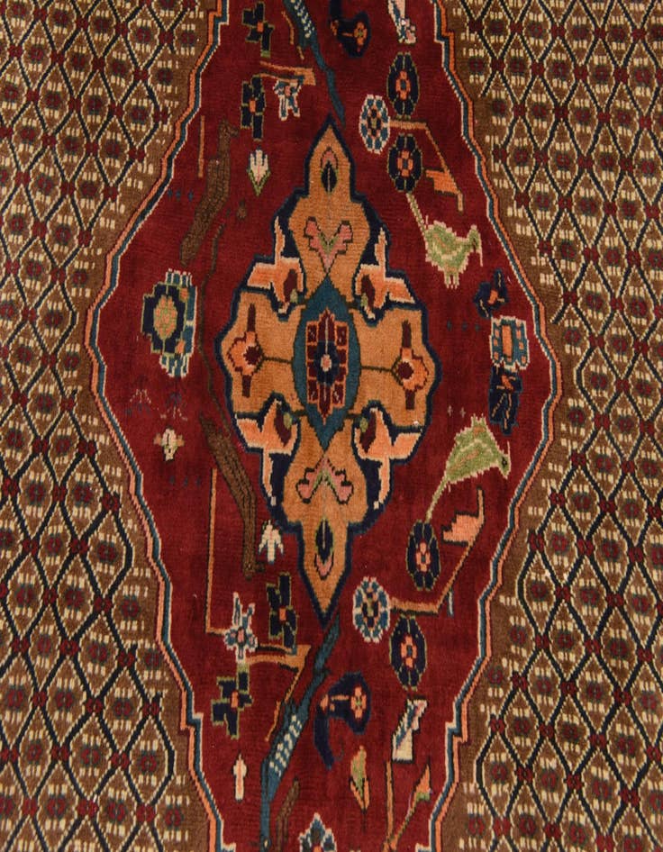 Detail image of 4' 9 x 9' 10 Hand Knotted Koliaei Persian Wool Runner Rug