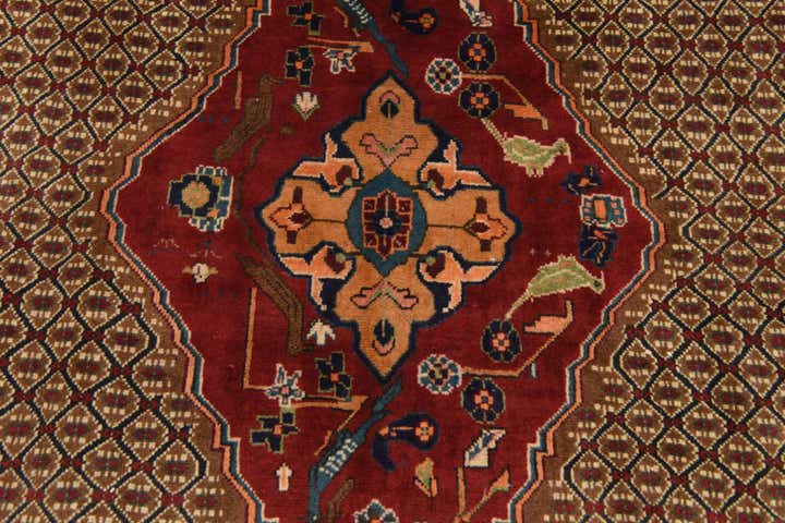 4' 9 x 9' 10 Hand Knotted Koliaei Persian Wool Runner Rug