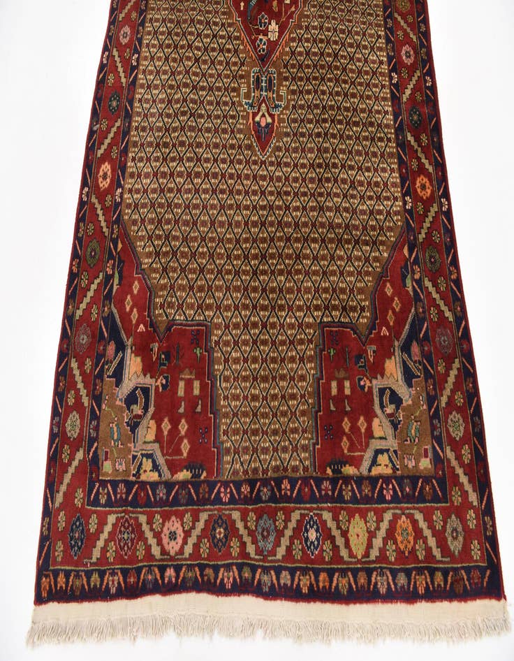Detail image of 4' 9 x 9' 10 Hand Knotted Koliaei Persian Wool Runner Rug