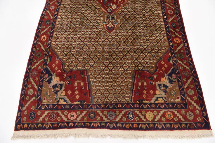 Detail image of 4' 9 x 9' 10 Hand Knotted Koliaei Persian Wool Runner Rug