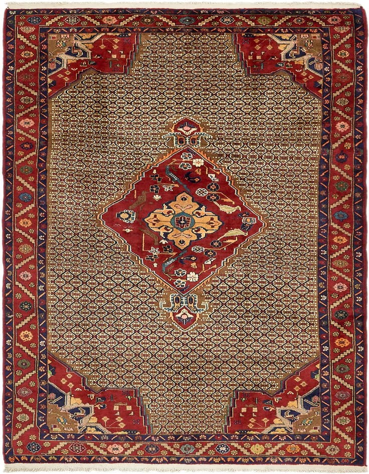 Detail image of 4' 9 x 9' 10 Hand Knotted Koliaei Persian Wool Runner Rug