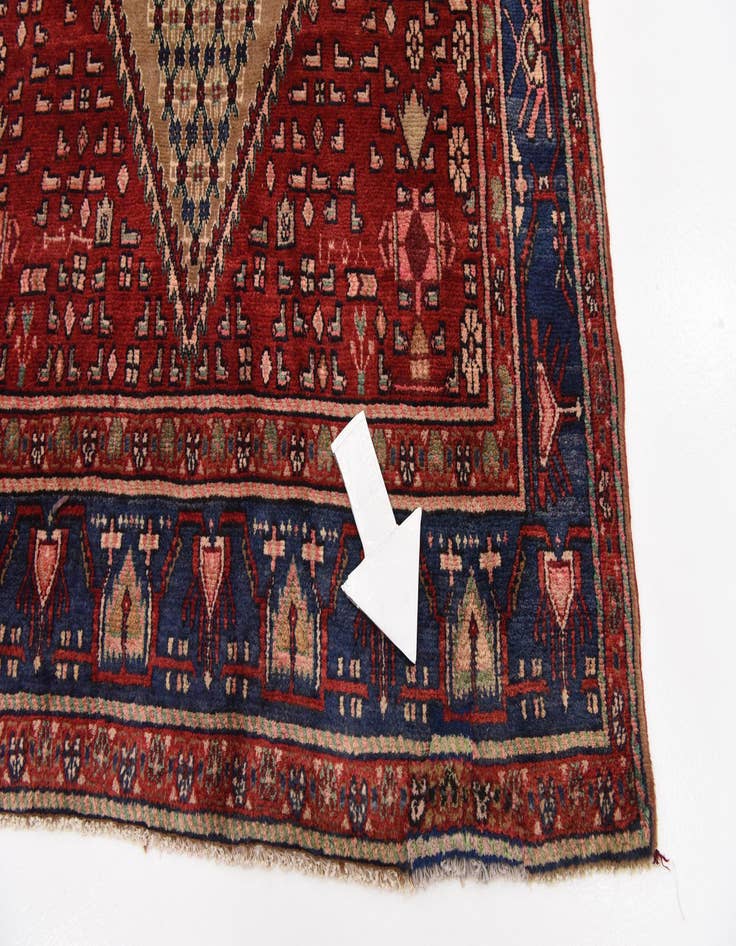 Detail image of 5' x 9' 9  Hand Knotted Koliaei Persian Wool Runner Rug