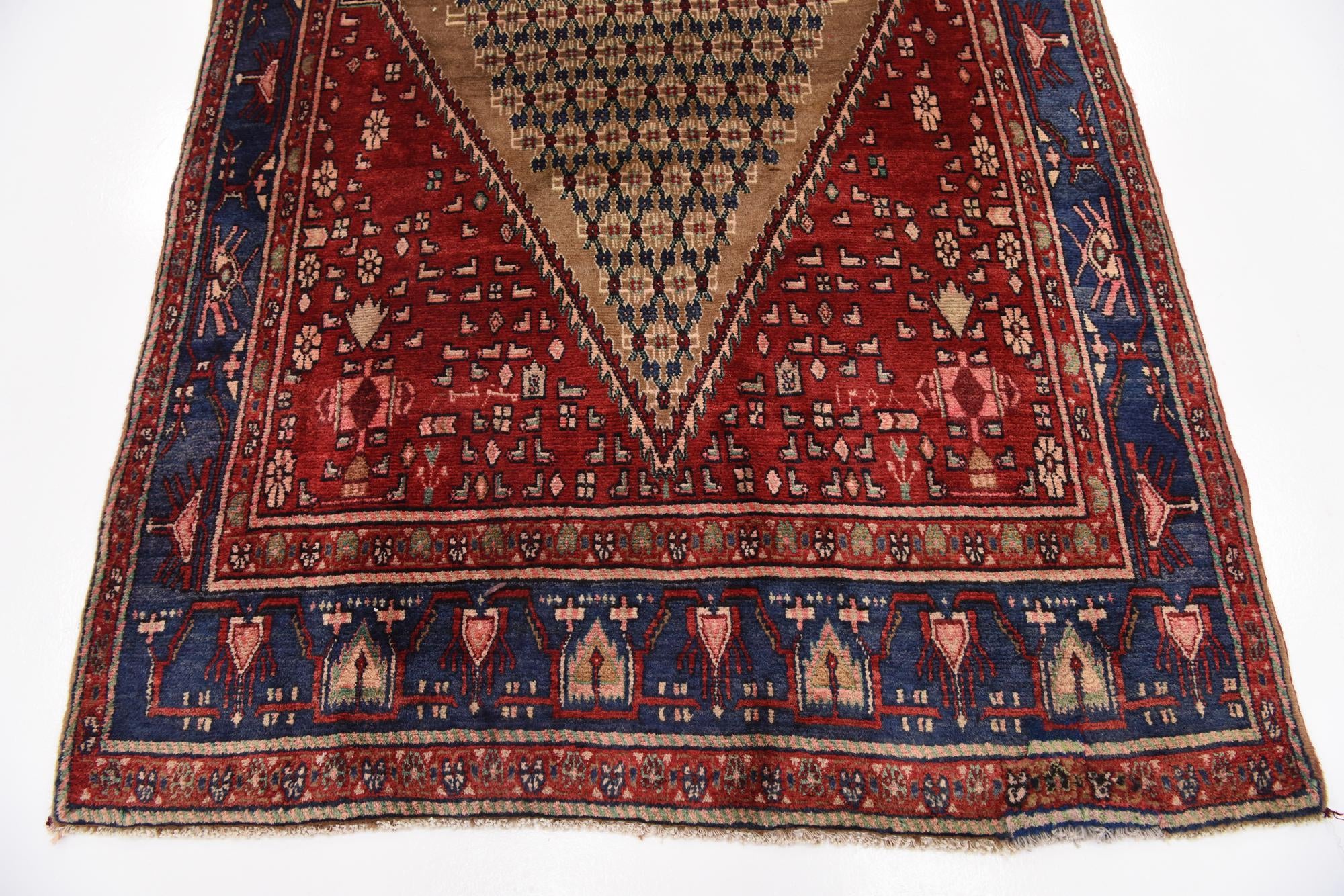 5' x 9' 9 Hand Knotted Koliaei Persian Wool Runner Rug