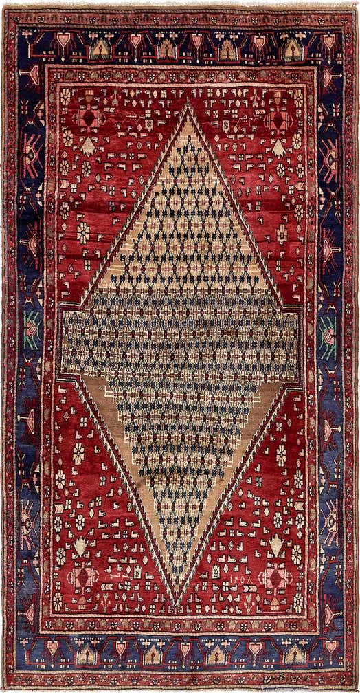 5' x 9' 9 Hand Knotted Koliaei Persian Wool Runner Rug