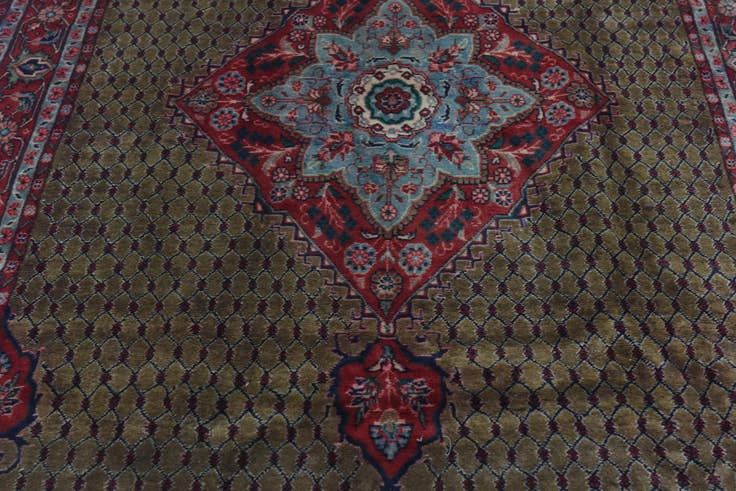 Detail image of 5' x 11' Hand Knotted Koliaei Persian Wool Runner Rug