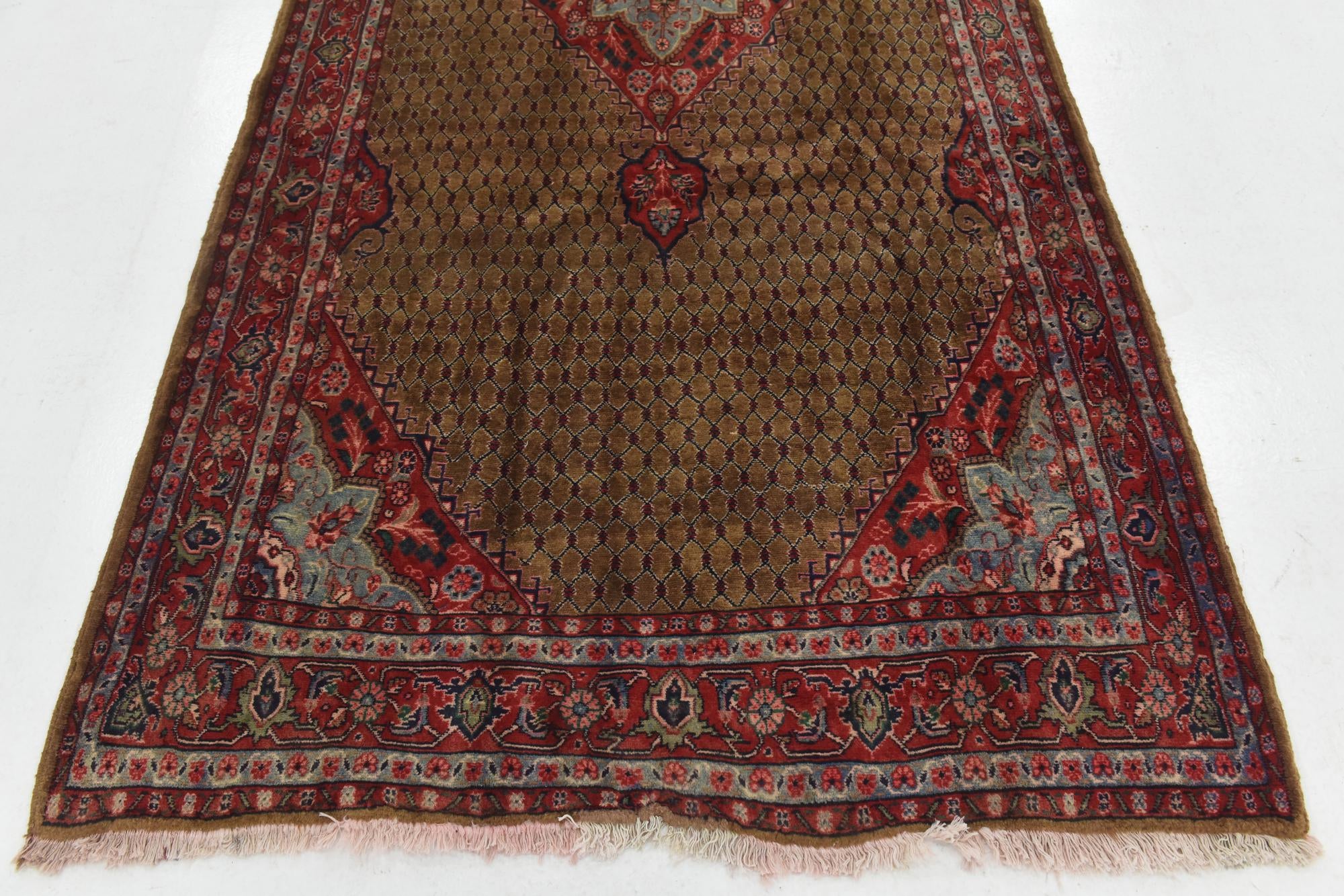 5' x 11' Hand Knotted Koliaei Persian Wool Runner Rug
