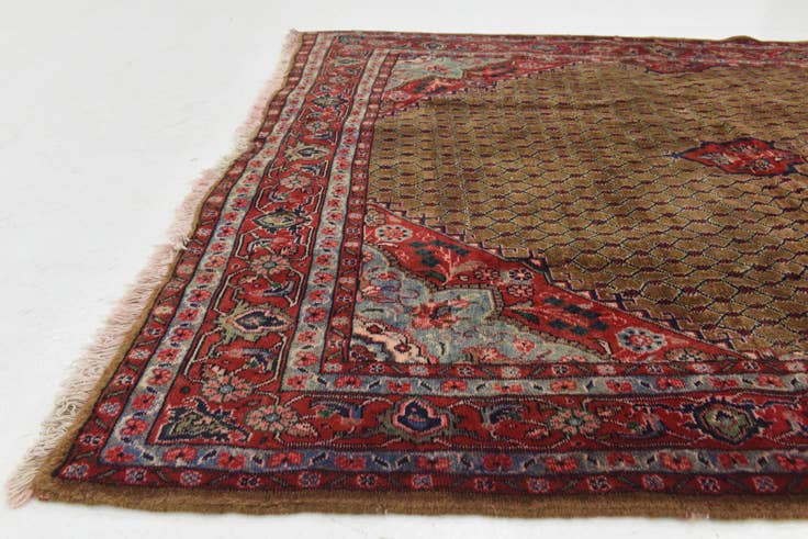 Detail image of 5' x 11' Hand Knotted Koliaei Persian Wool Runner Rug
